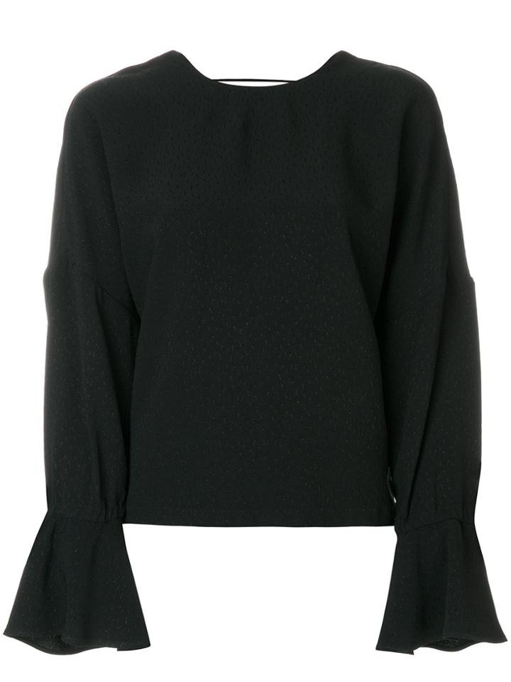 Iro Draped Back Blouse - Black