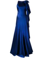 Mohan Gown - Women - Polyester/spandex/elastane/acetate/viscose - 40, Blue, Polyester/spandex/elastane/acetate/viscose, Talbot Runhof
