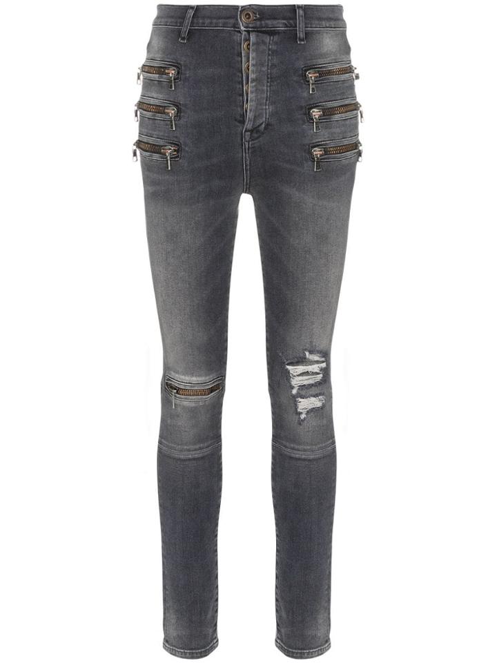 Unravel Project High-waisted Skinny Jeans - Black