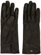 Dolce & Gabbana Logo Detail Short Gloves - Black