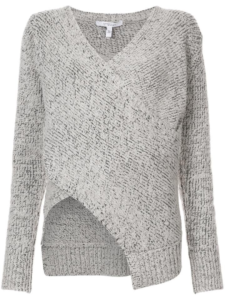 Derek Lam 10 Crosby Wrap Front Jumper - Nude & Neutrals