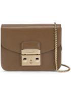 Furla - Chain Strap Crossbody Bag - Women - Leather - One Size, Brown, Leather