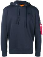 Alpha Industries Zipped Sleeve Pocket Hoodie - Blue