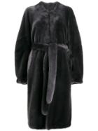Vera Wang Longline Coat - Grey