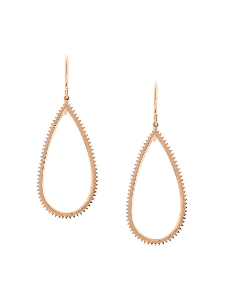 Eva Fehren Jagged Drop Earrings - Metallic