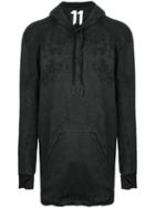 11 By Boris Bidjan Saberi Marble Effect Hoodie - Black