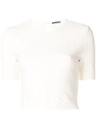 Alexander Mcqueen Floral Embossed Top - White