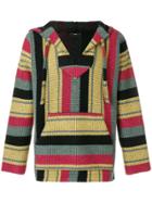 Alanui Stripe Knit Hoodie - Green