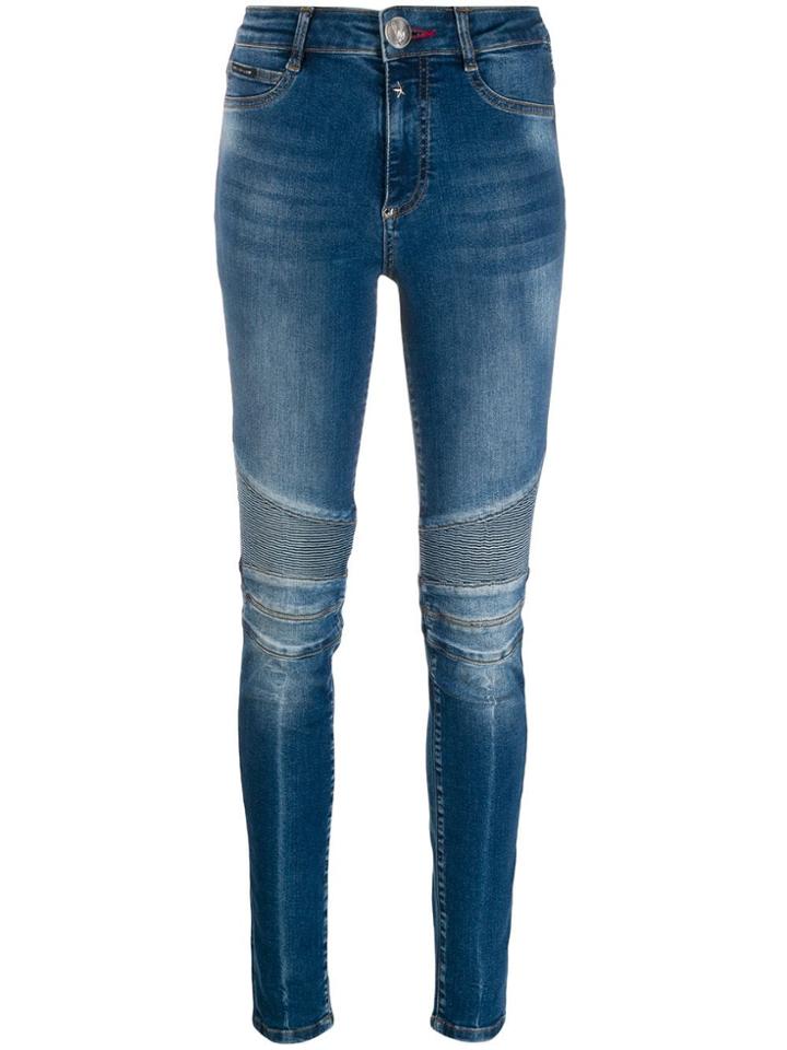 Philipp Plein Biker Statement Jeans - Blue