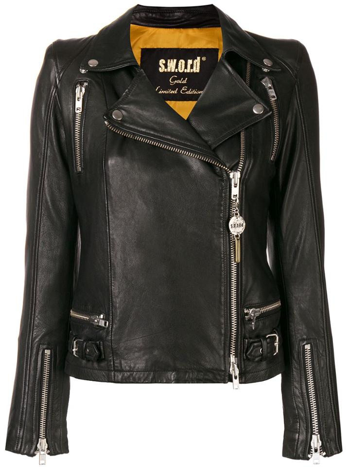 S.w.o.r.d 6.6.44 Off Centre Zip Jacket - Black