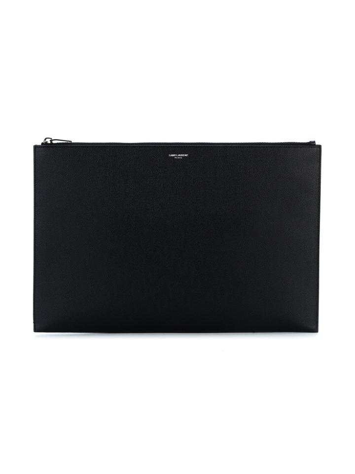 Saint Laurent Grained Pouch - Black