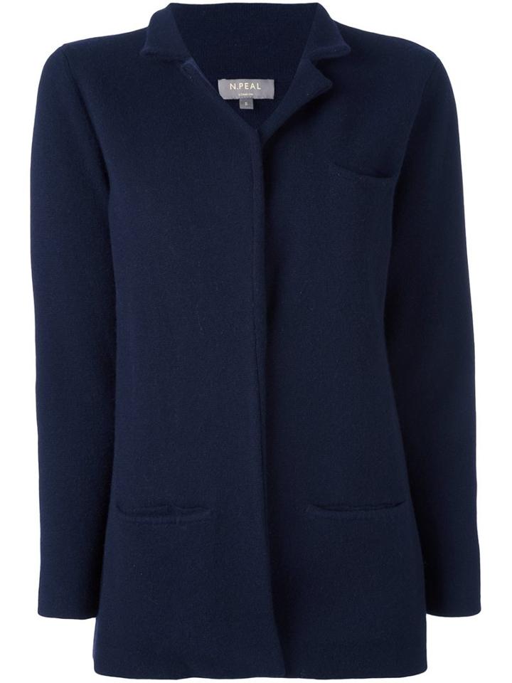 N.peal Cashmere 'milano' Cardigan, Women's, Size: Small, Blue, Cashmere