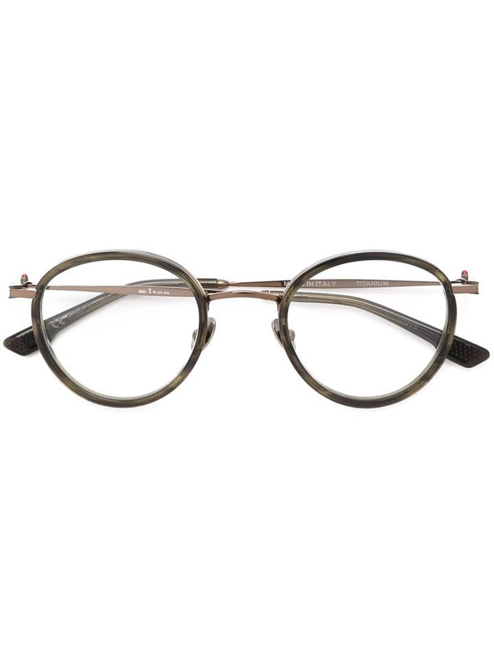 Kiton Tortoise Shell Round Frames