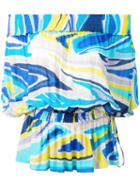 Emilio Pucci - Off The Shoulder Printed Top - Women - Viscose - 40, Women's, Blue, Viscose