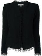 Iro Fringed Bouclé Jacket, Women's, Size: 36, Black, Cotton/polyamide/polyester