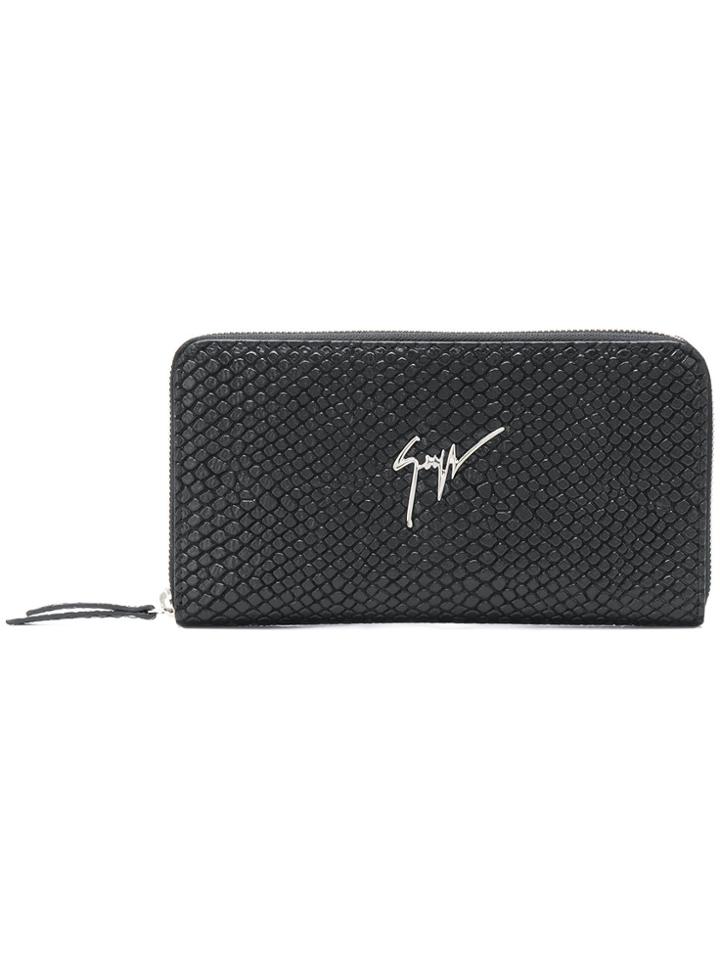 Giuseppe Zanotti Design Zip Around Passport Holder - Black
