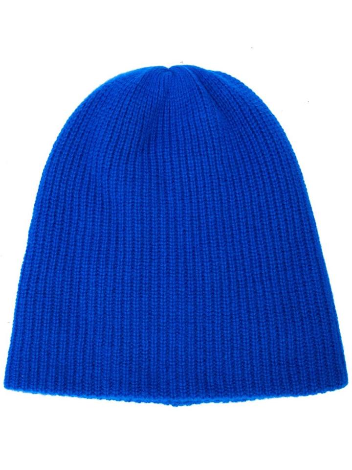 The Elder Statesman Watchman Beanie - Blue