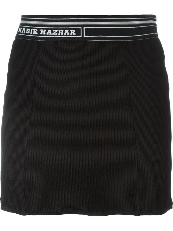 Nasir Mazhar Waffle Mini Skirt, Women's, Size: S, Black, Nylon/spandex/elastane/viscose