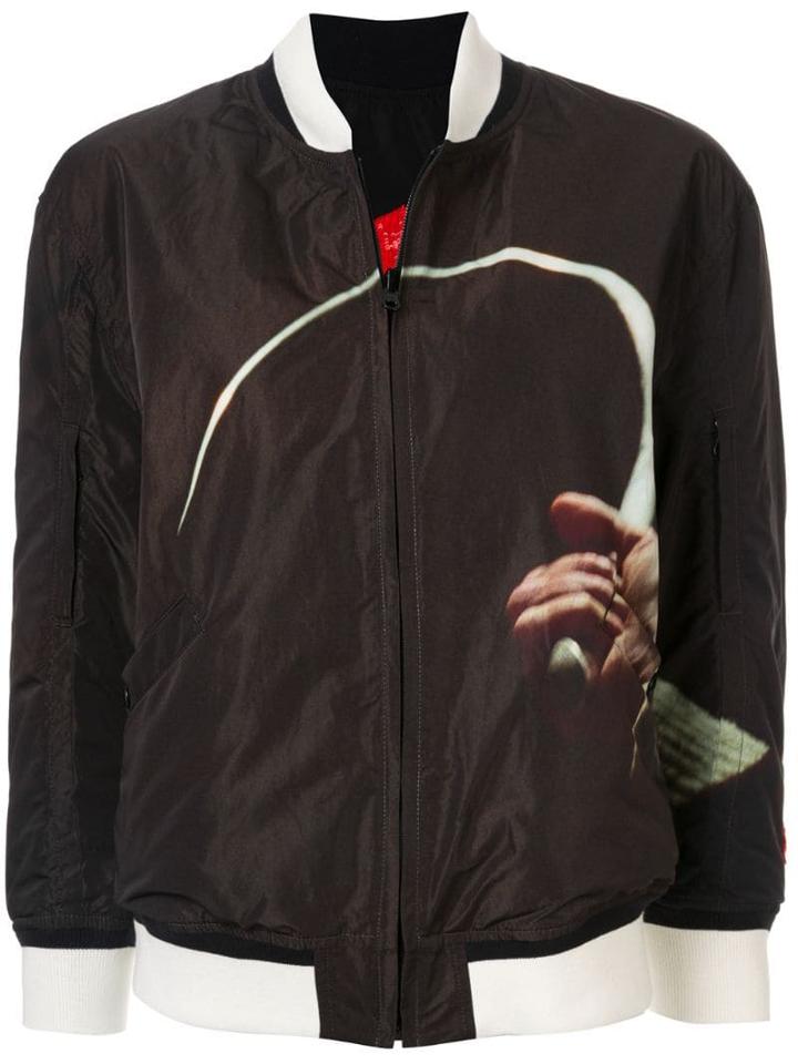 Undercover Photographic Print Bomber Jacket - Black