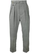 Wooster + Lardini - Puppytooth Drop-crotch Trousers - Men - Wool - 50, White, Wool
