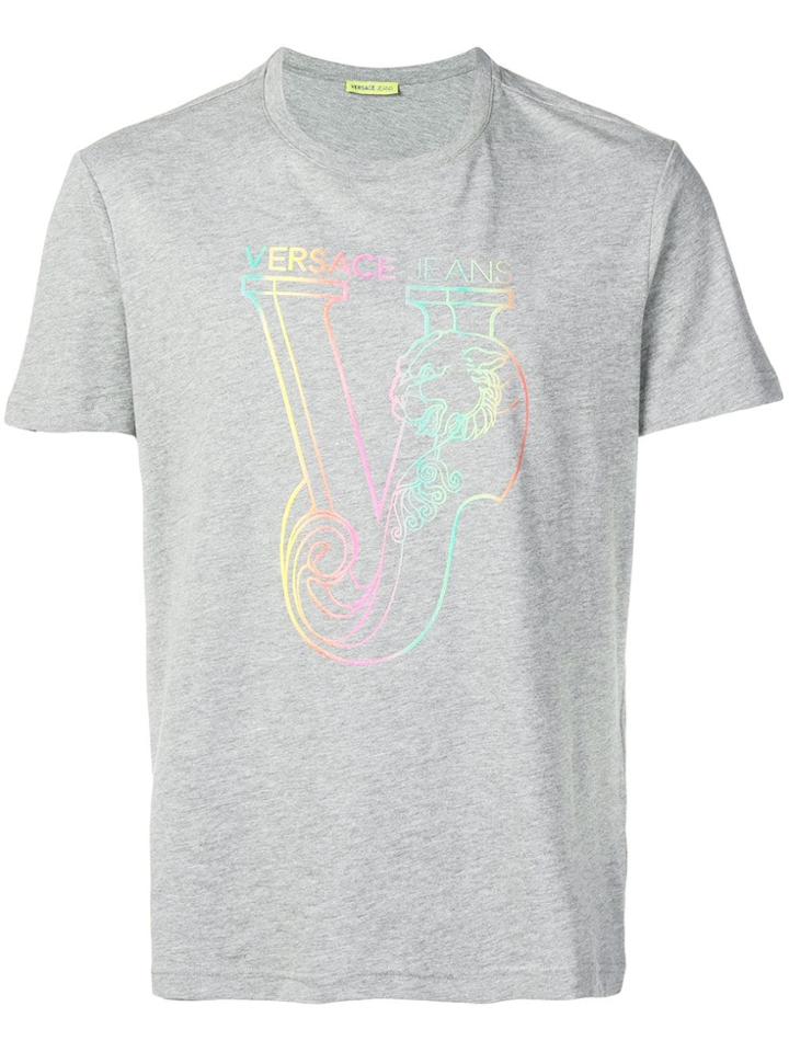 Versace Jeans Rainbow Logo T-shirt - Grey