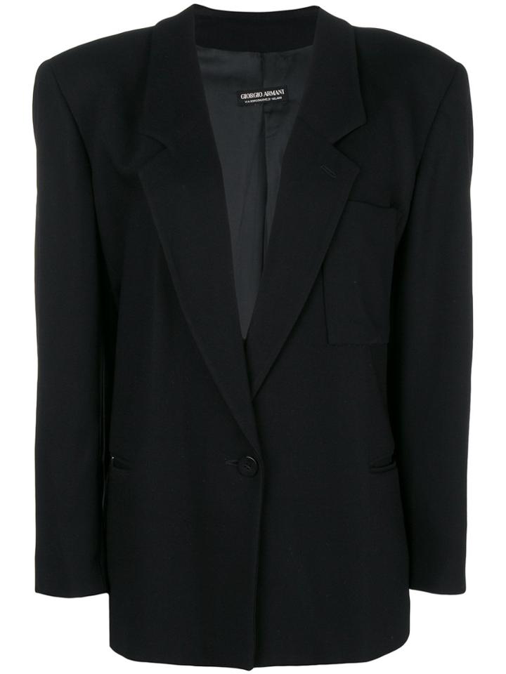 Giorgio Armani Vintage Boxy Fit Blazer - Black