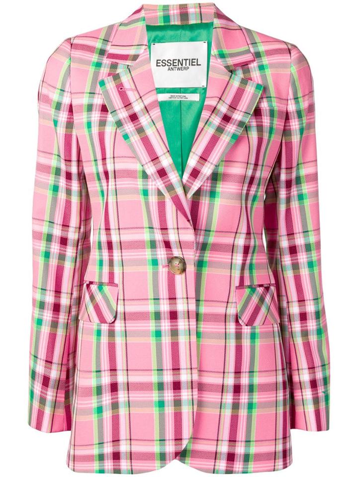 Essentiel Antwerp Plaid Blazer - Pink