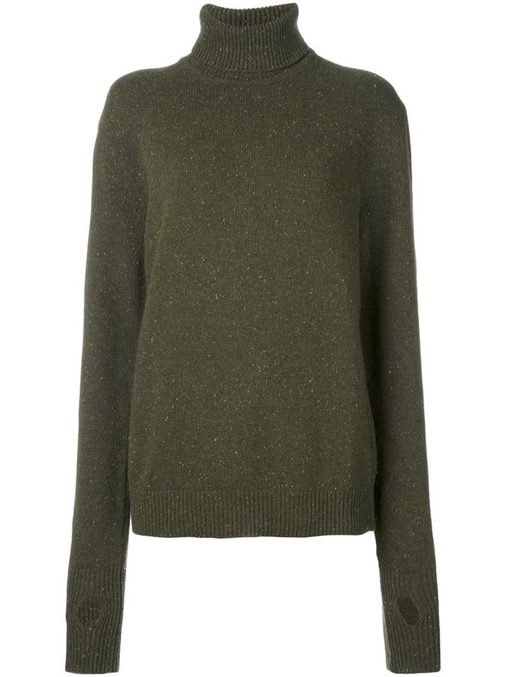 Christopher Kane Roll Neck Jumper, Women's, Size: Xs, Green, Virgin Wool