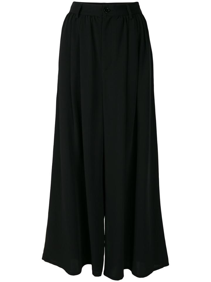 Mm6 Maison Margiela Oversized Palazzo Trousers - Black