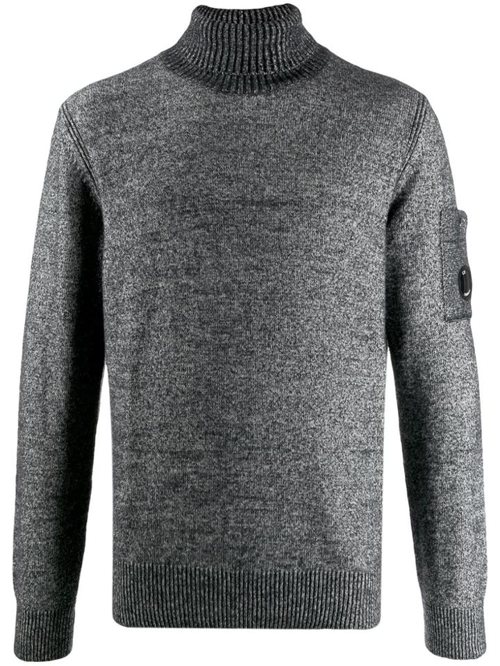 Cp Company Ribbed Turtleneck Sweater - Grey