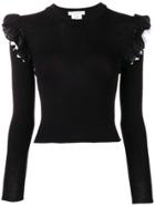 Philosophy Di Lorenzo Serafini Contrast Ruffle Jumper - Black