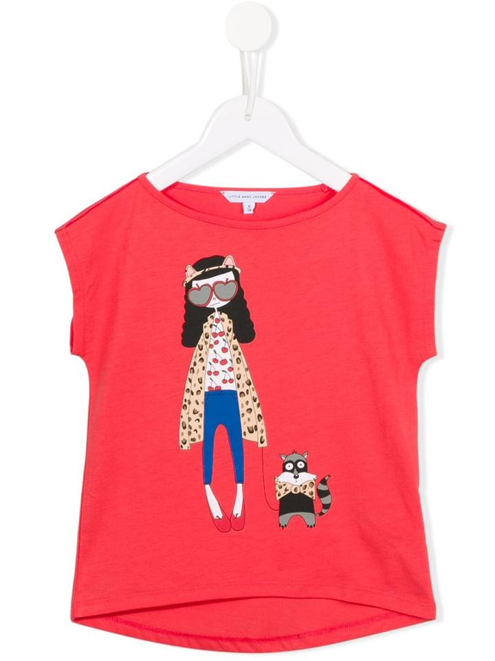 Little Marc Jacobs Graphic Print T-shirt, Girl's, Size: 12 Yrs, Red