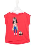 Little Marc Jacobs Graphic Print T-shirt, Girl's, Size: 12 Yrs, Red