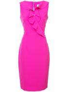 Milly Ruffle Trim Pencil Dress - Pink