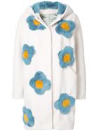 Tu Es Mon Trésor Floral Embroidered Coat - White
