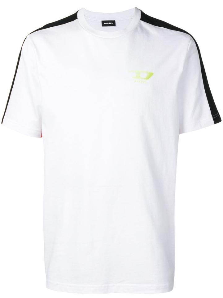 Diesel Appliqué Stripes T-shirt - White