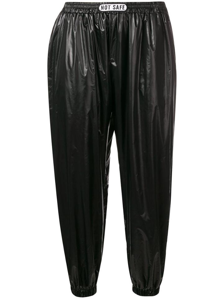 Barbara Bologna 'plastic' Cropped Trousers - Black