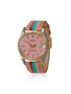 La Californienne Rolex Tt La Cruz Strap Watch - Pink & Purple