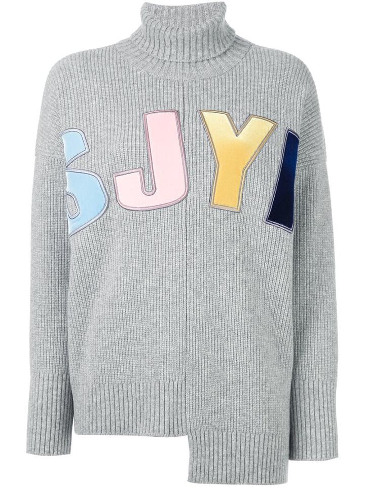 Steve J & Yoni P Asymmetric Jumper, Women's, Size: Small, Grey, Nylon/wool