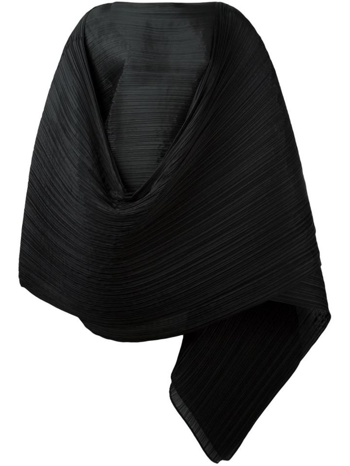 Pleats Please By Issey Miyake Pleated Scarf, Women's, Black, Polyester