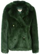 Michael Michael Kors Short Biker Jacket, Women's, Size: Xs, Green, Acrylic/modacrylic/polyester/spandex/elastane