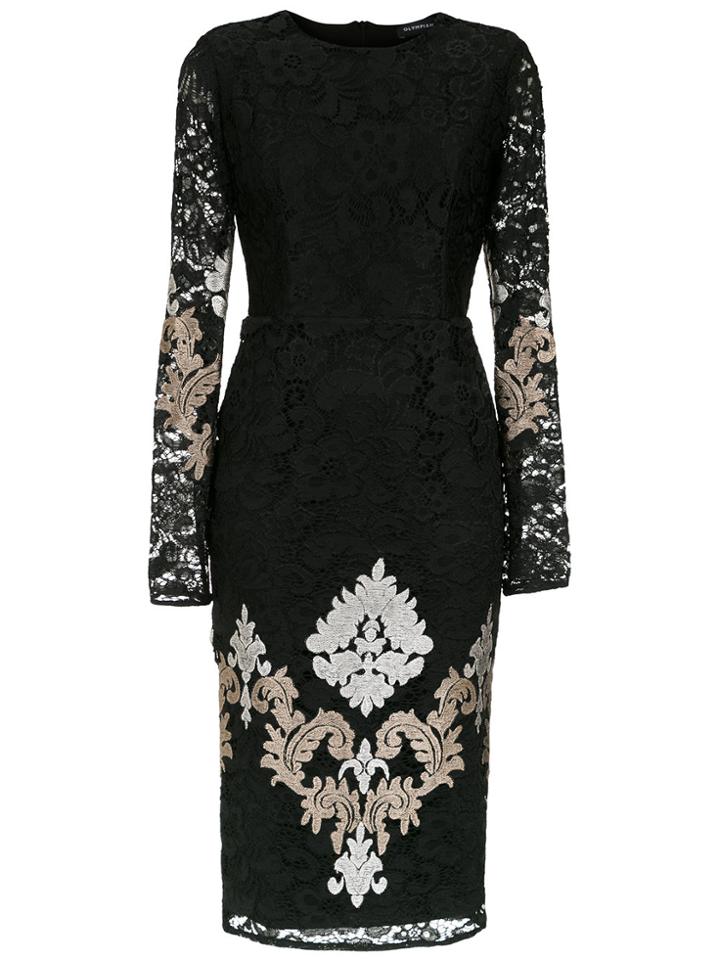 Olympiah Lace Lua Midi Dress - Black