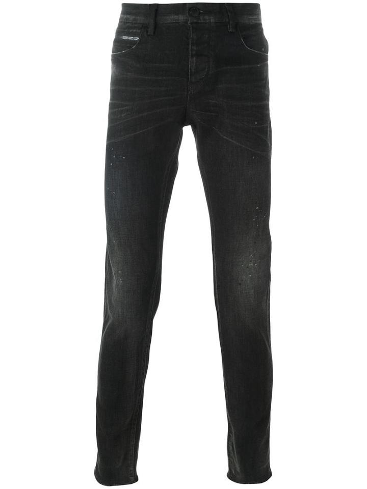 Emporio Armani Skinny Denim Jeans, Men's, Size: 31, Black, Cotton/polyester/spandex/elastane