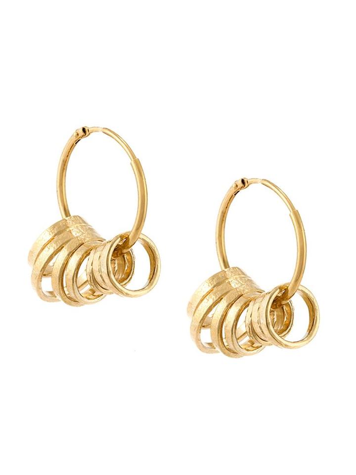 Wouters & Hendrix Miss Mae Hoop Earrings, Women's, Metallic, Gold Plated Sterling Silver