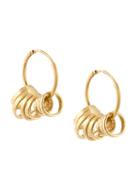 Wouters & Hendrix Miss Mae Hoop Earrings, Women's, Metallic, Gold Plated Sterling Silver