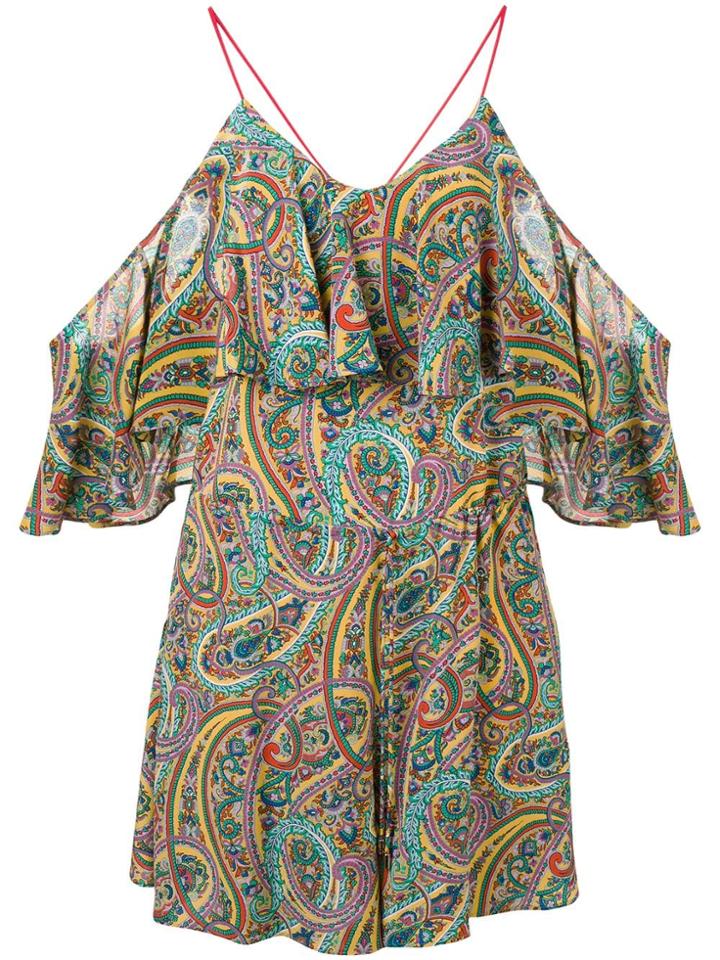 Etro Paisley Print Playsuit - Yellow