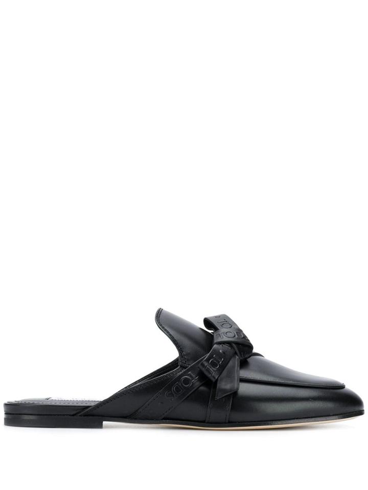 Tod's Bow Detail Mules - Black