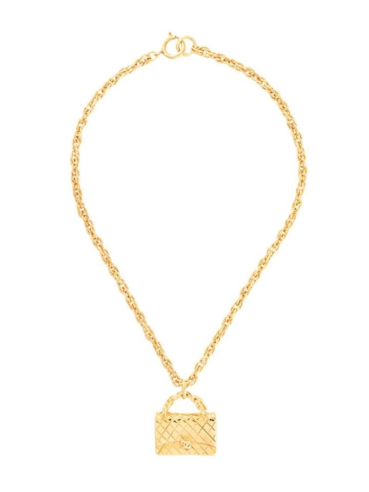 Chanel Pre-owned 1995 Bag Motif Necklace - Gold