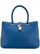 Dolce Tote - Women - Calf Leather - One Size, Blue, Calf Leather, Dolce & Gabbana
