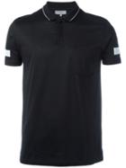 Lanvin Sleeve Stripe Polo Shirt, Men's, Size: Large, Black, Cotton/polyurethane
